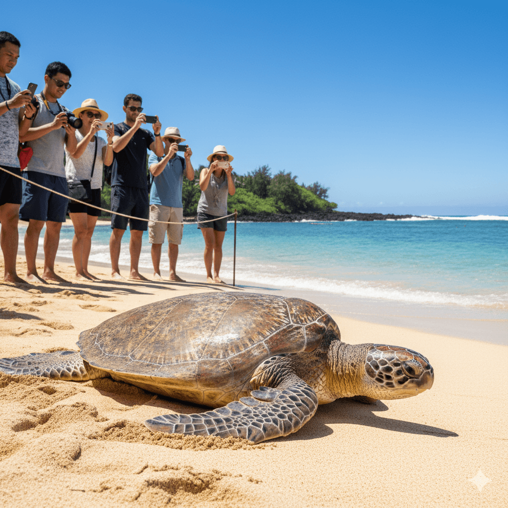 Hawaiian Green Sea Turtle Conservation Efforts-13543