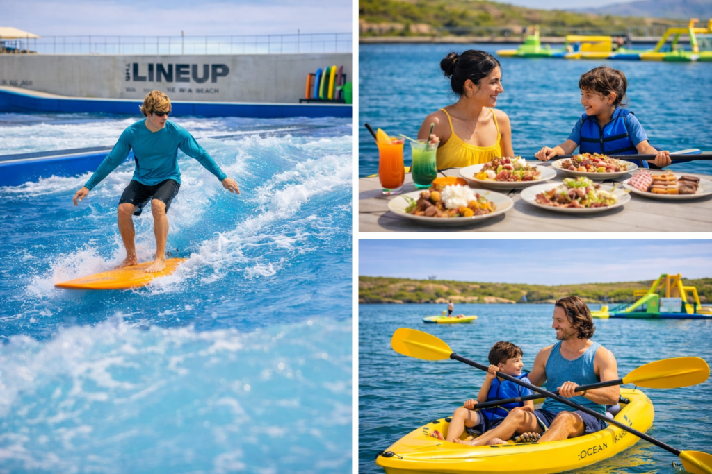 Visitors enjoying a lagoon experience on Oahu, Hawaii